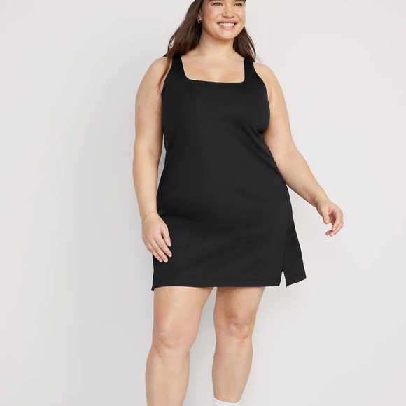 NWT OLD NAVY PowerSoft Sleeveless Shelf-Bra Support DressBLACK JACK SIZE L - Picture 4 of 8